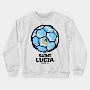 Saint Lucia Football Country Flag Crewneck Sweatshirt